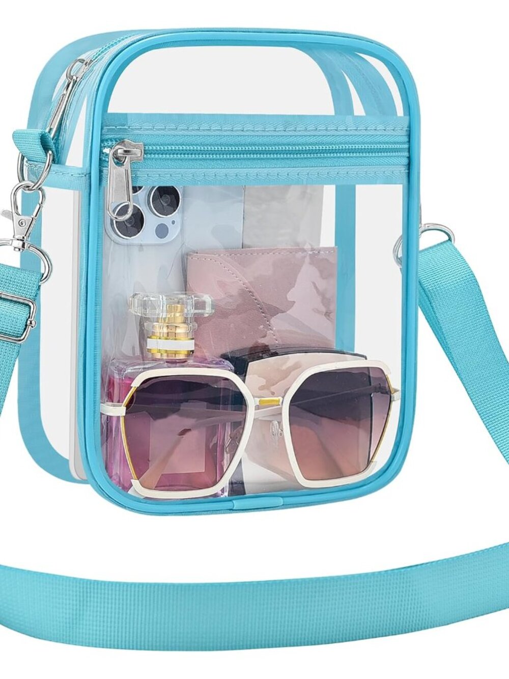 Clear Bag Stadium Approved Clear Purse for Women Clear Crossbody Bag for Stadium